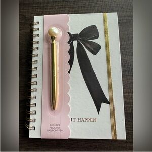 Notebook & Pearl Pen w/ Stickers